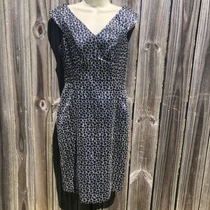 NWT Anthropologie Yoana Baraschi 8 Blue White Dot Dress Mini Short Sleeve V Neck
